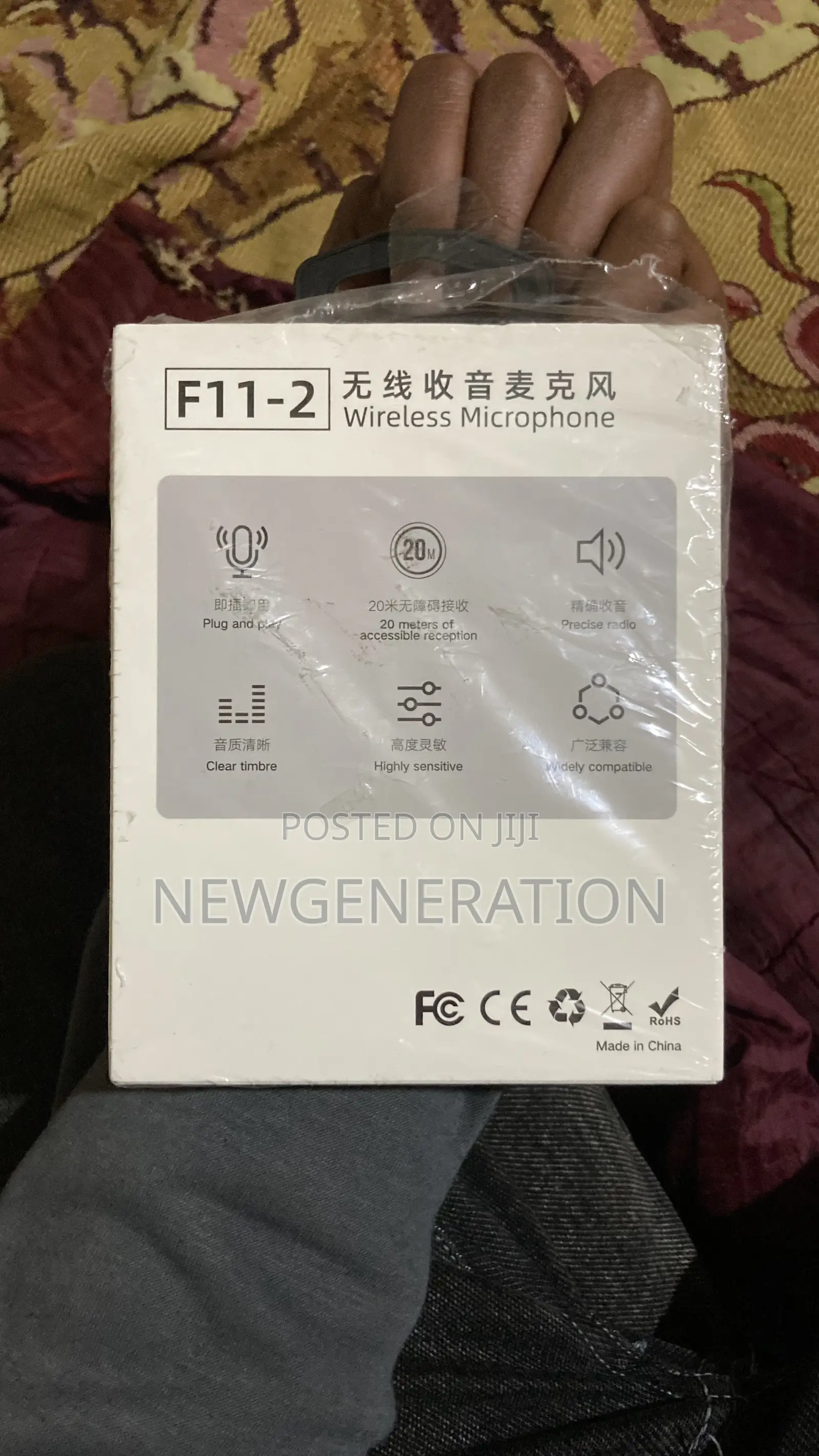 F11-2 TX Wireless Mic for iPhone Android (Type-C + Lightning)
