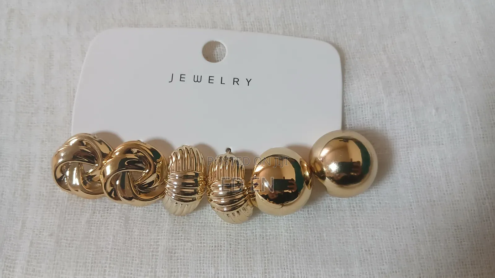 Vintage Gold Thick Exaggerated Earrings Fashion Jewelry for Women