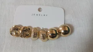 Vintage Gold Thick Exaggerated Earrings Fashion Jewelry for Women
