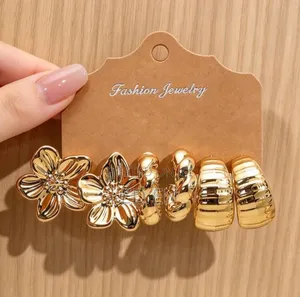 Vintage Gold Thick Earrings Earrings, Fashion Jewelry for Women