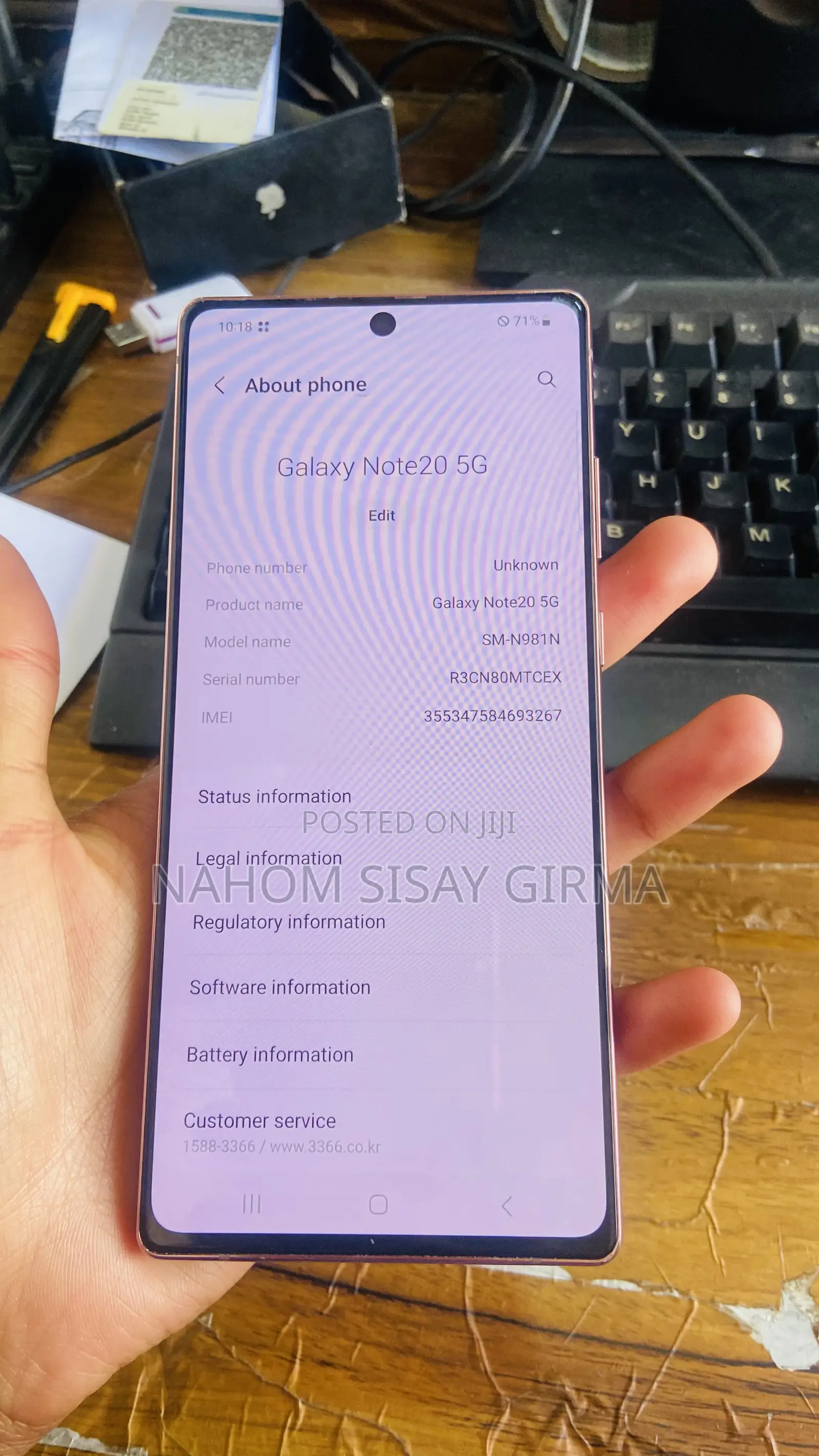 Samsung Galaxy Note 20 5G 256 GB Rose Gold
