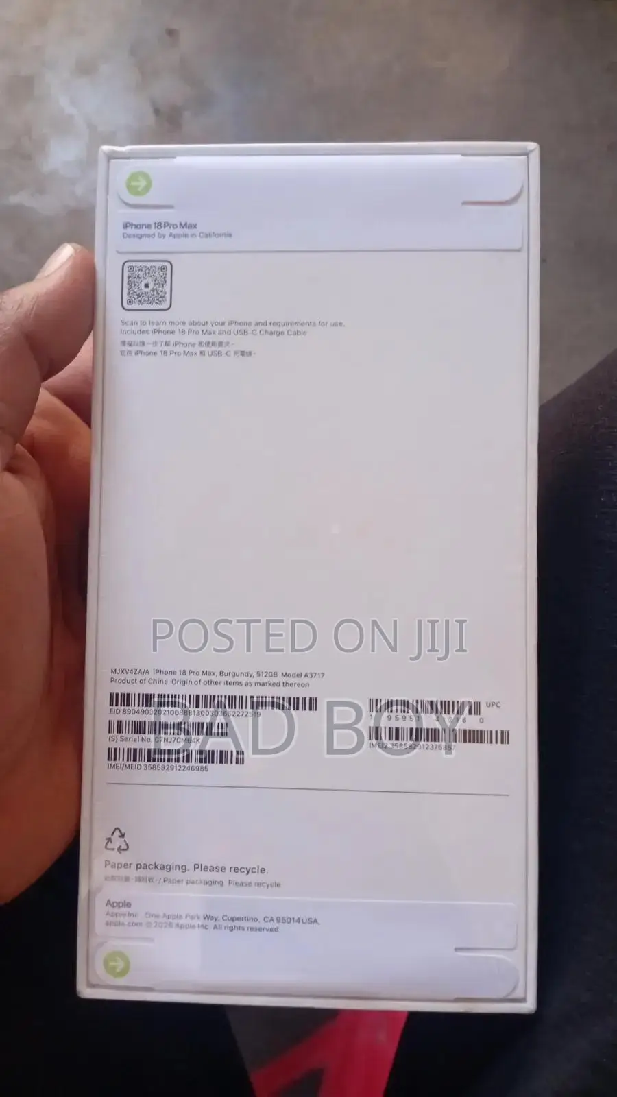 New Apple iPhone 18 Pro Max 512 GB Purple