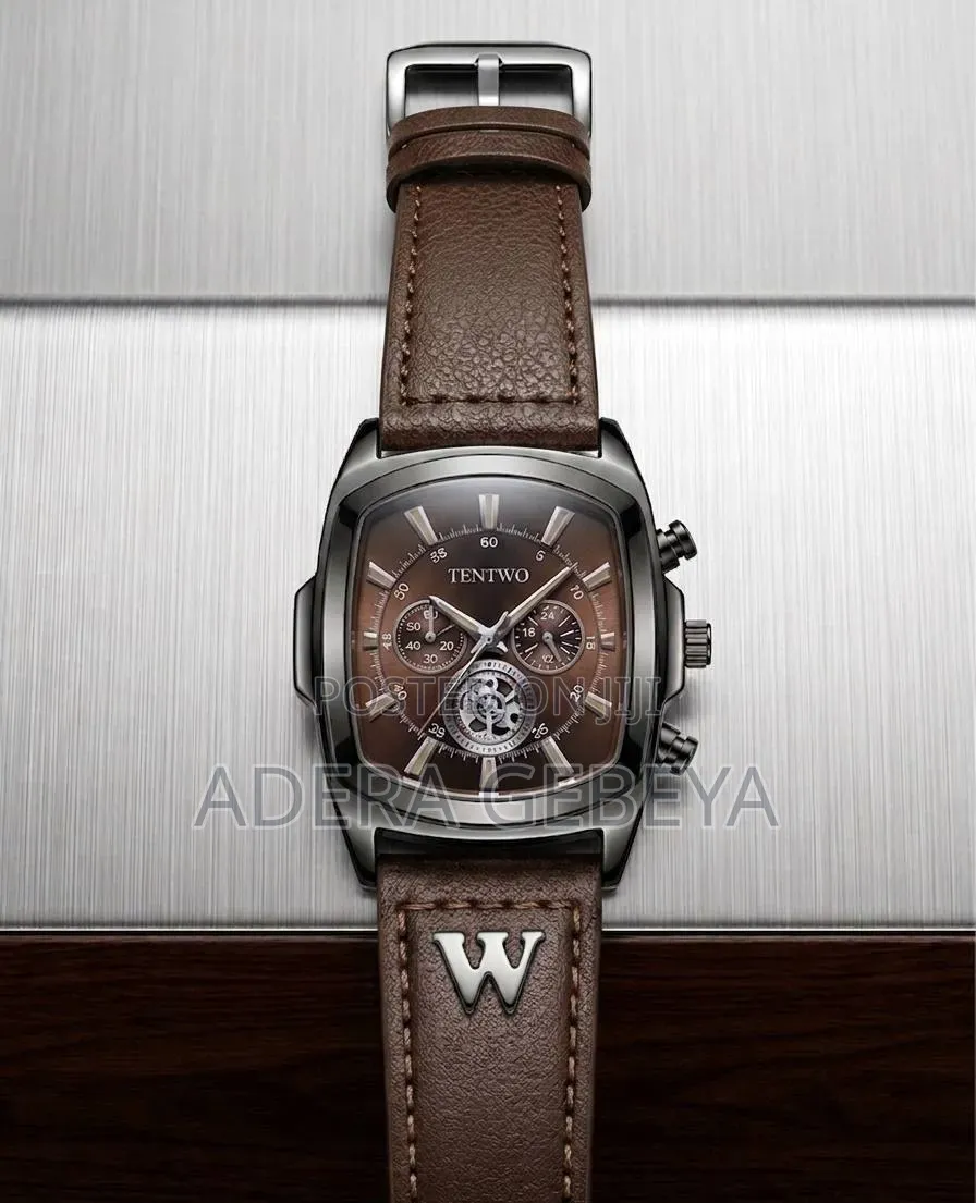  Quality Leather Stainless Steel Watch
