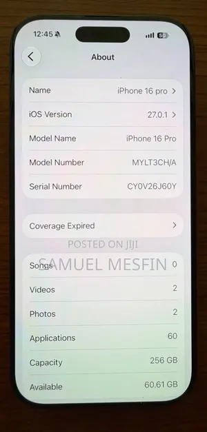 Apple iPhone 16 Pro 256 GB Black