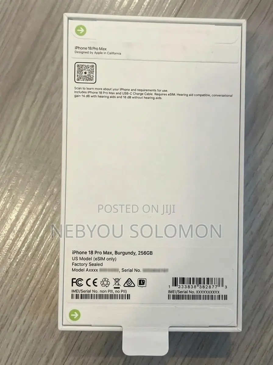 New Apple iPhone 18 Pro Max 256 GB Purple