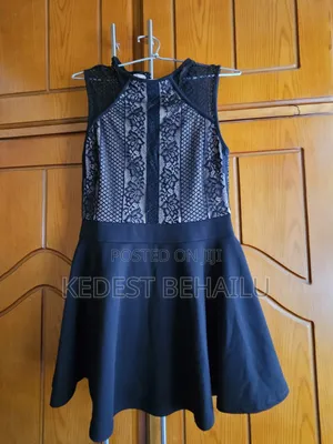 Elegant Black Lace Skater Romper Dress (With Built-in Shorts)