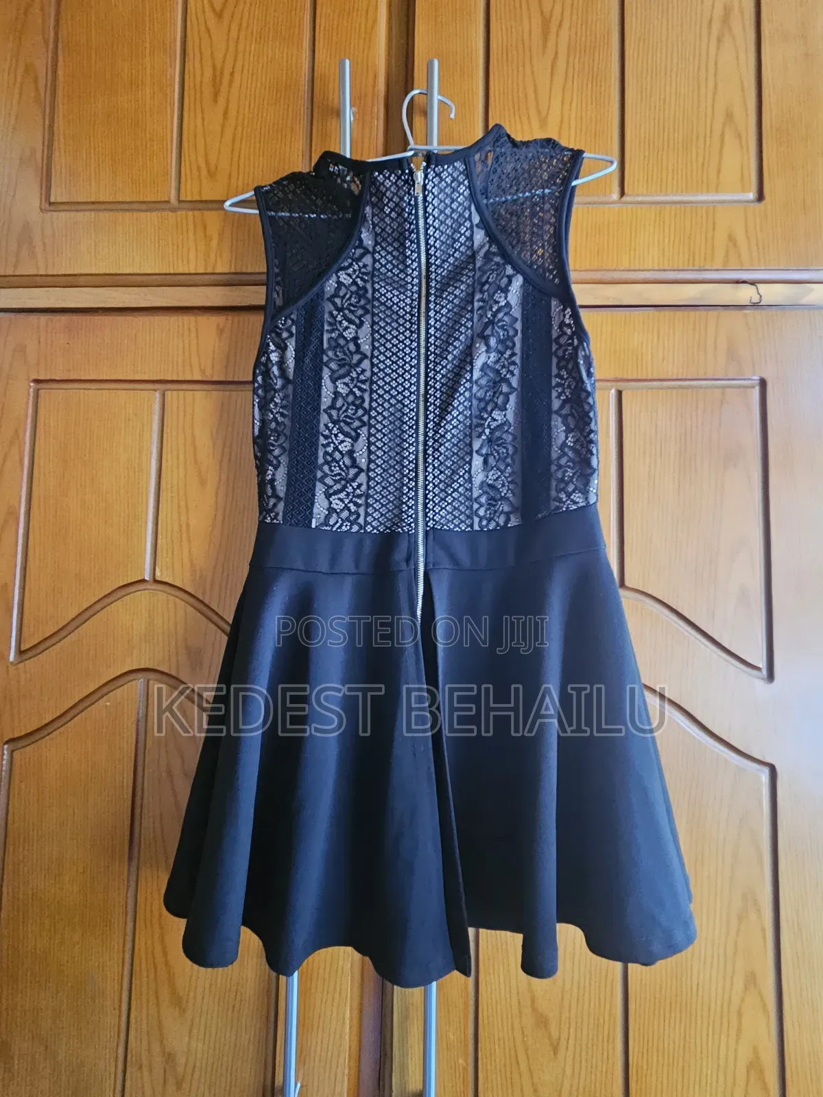 Elegant Black Lace Skater Romper Dress (With Built-in Shorts)