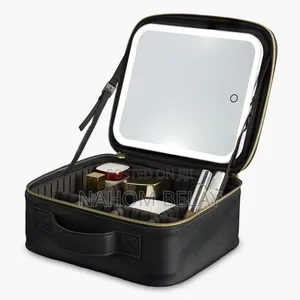 Makeup Bag With LED Lighted Mirror