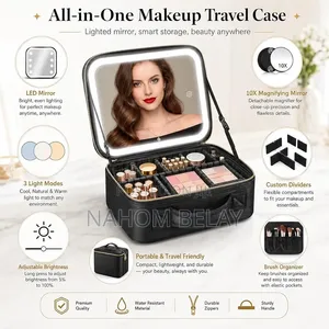 Makeup Bag With LED Lighted Mirror