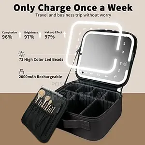Makeup Bag With LED Lighted Mirror