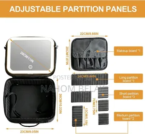 Makeup Bag With LED Lighted Mirror