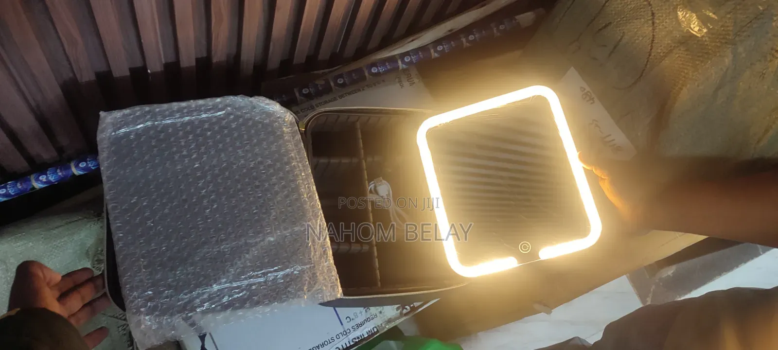 Makeup Bag With LED Lighted Mirror