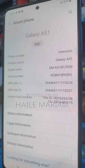Samsung Galaxy A51 5G 128 GB Blue