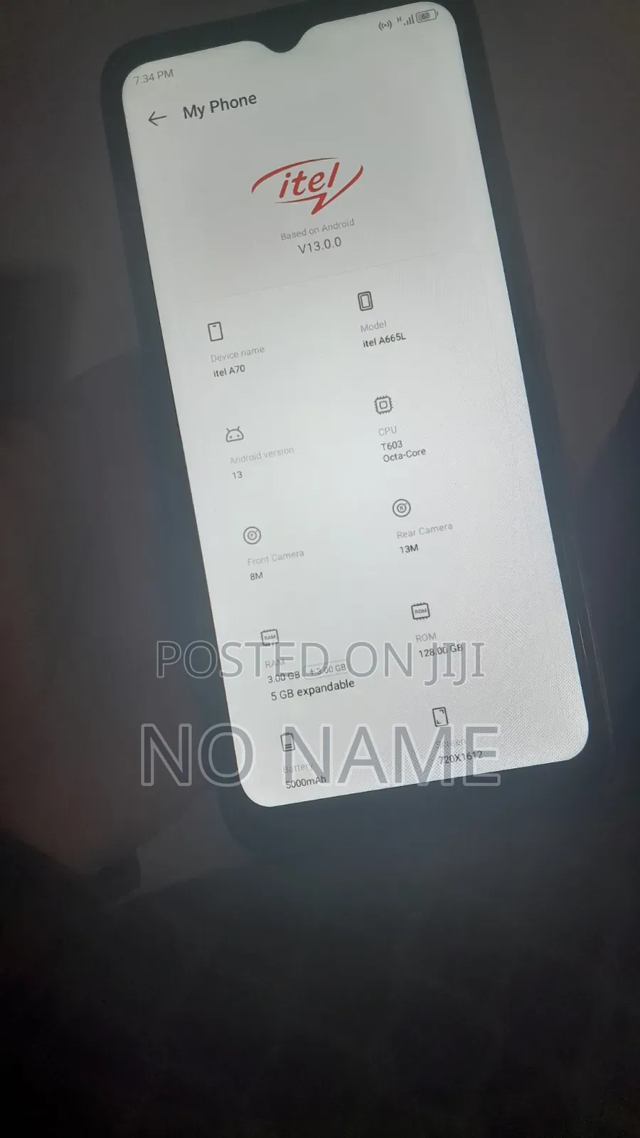Itel A70 128 GB Black