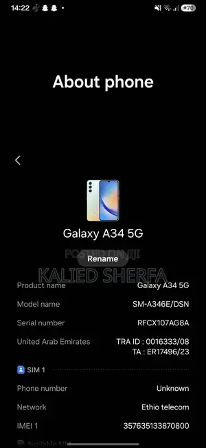 Samsung Galaxy A34 5G 128 GB Rose Gold