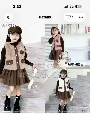 Cute & Stylish Kids Girls Dress – 3-Piece Set!