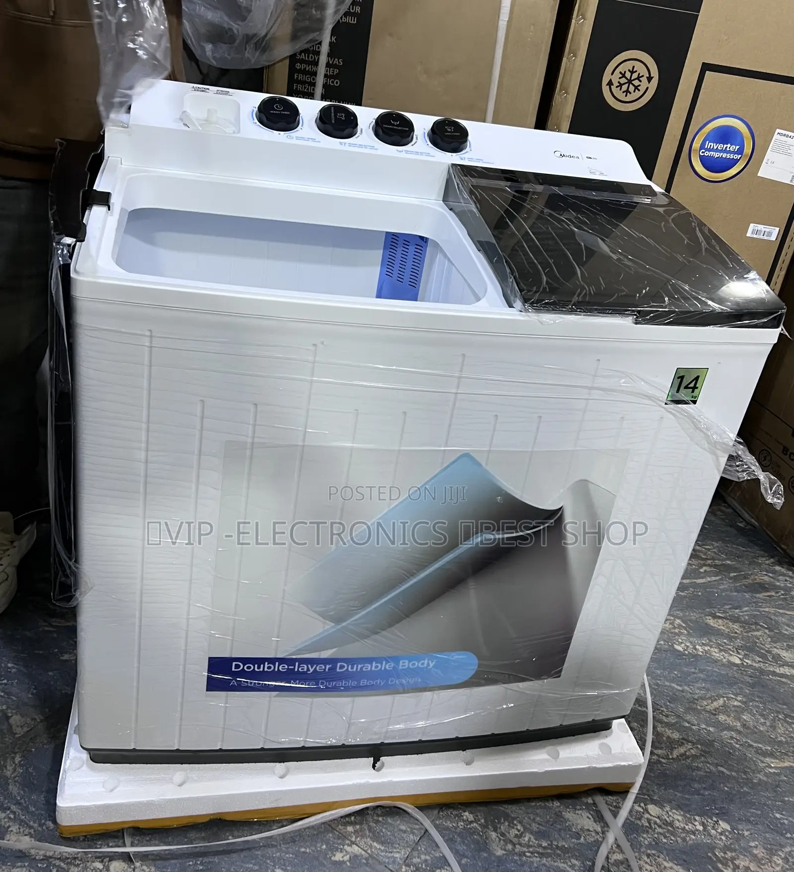 Midea Washing Machine 14KG Original – Twin Tub Semi-Automatic Washer