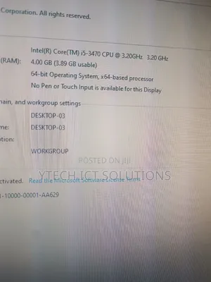 Desktop Computer Dell OptiPlex 7010 4GB Intel Core i5 HDD 500GB