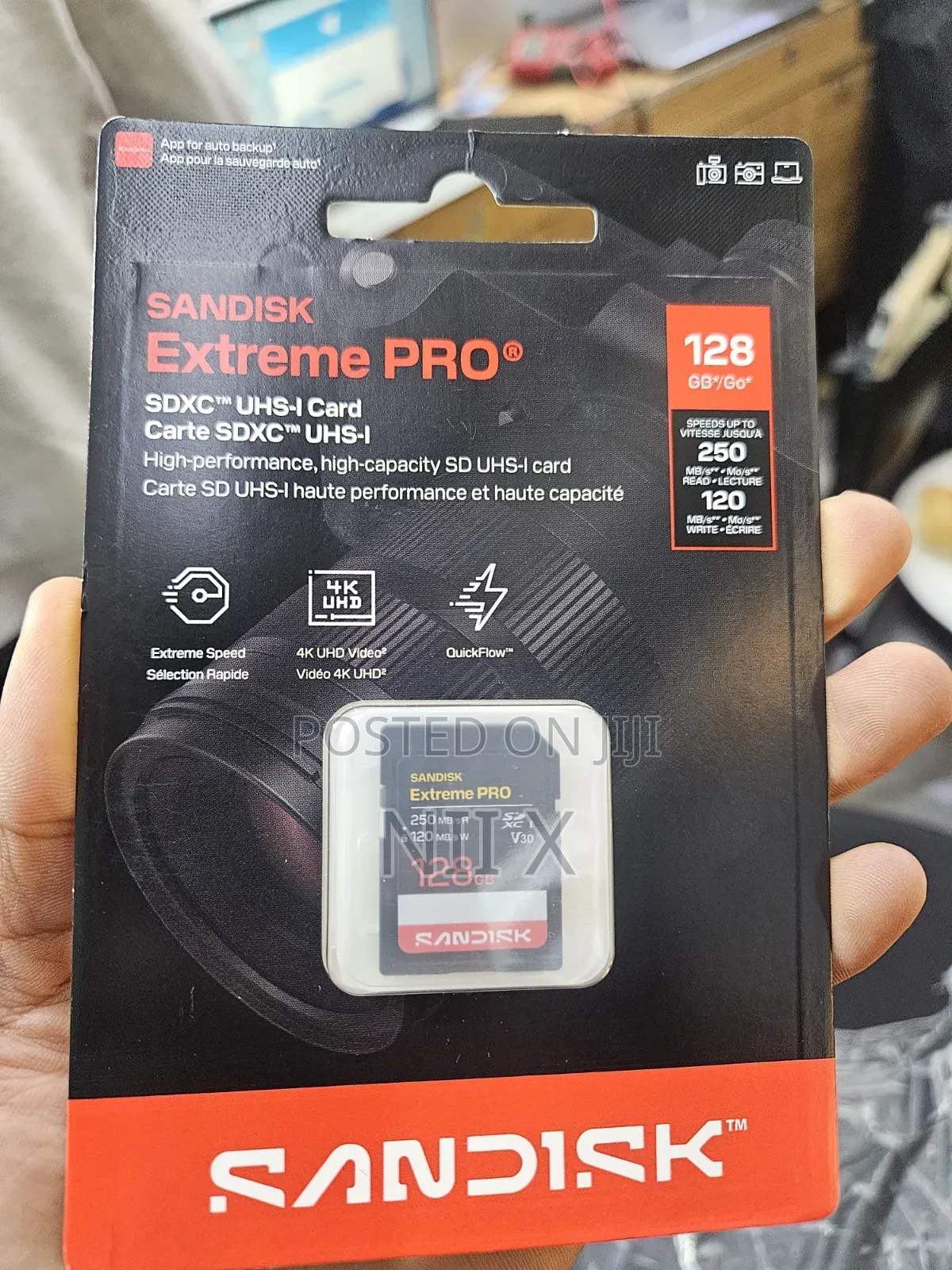 SANDISK EXTREME PRO 128GB 250mb/S Orginal Memory Card