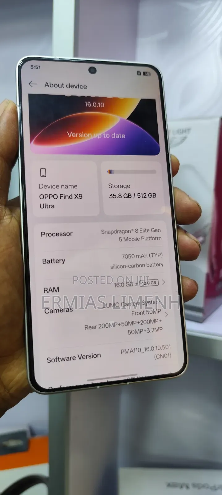 New Oppo Find X9 Ultra 512 GB White