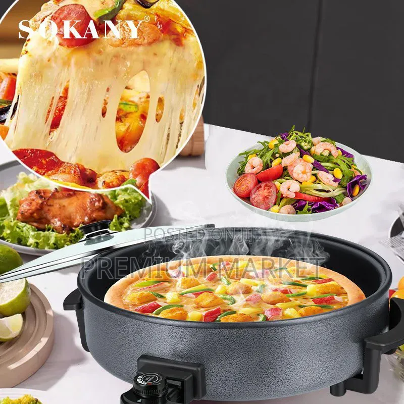 Pizza Pan Sokany Electric 42cm ሶካኒ ኤሌክትሪክ ፒዛ ፓን ሁለገብ ማብሰያ