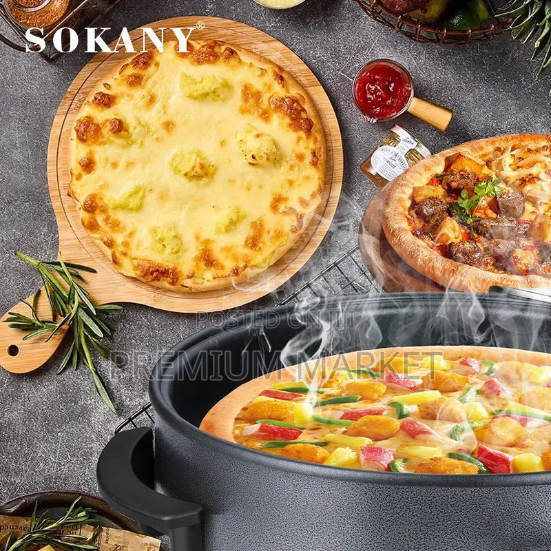 Pizza Pan Sokany Electric 42cm ሶካኒ ኤሌክትሪክ ፒዛ ፓን ሁለገብ ማብሰያ