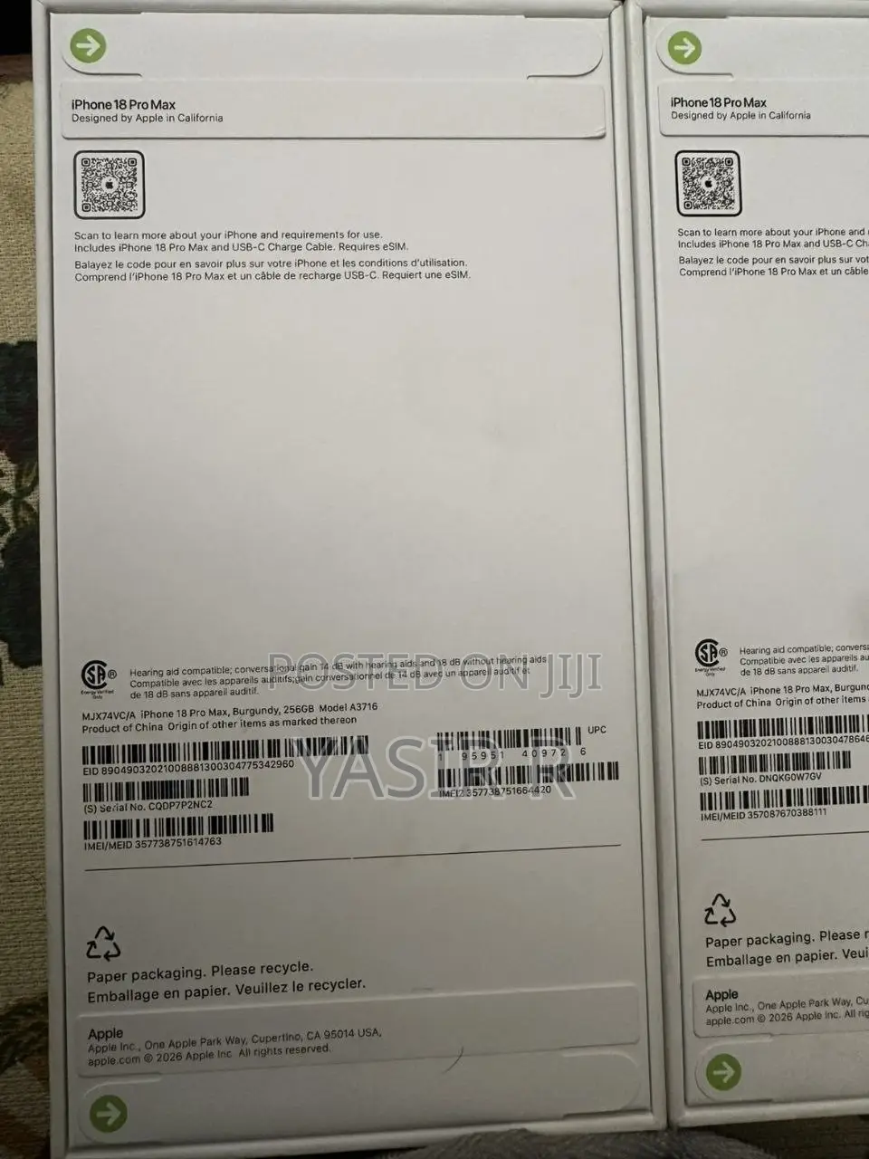 New Apple iPhone 18 Pro Max 256 GB