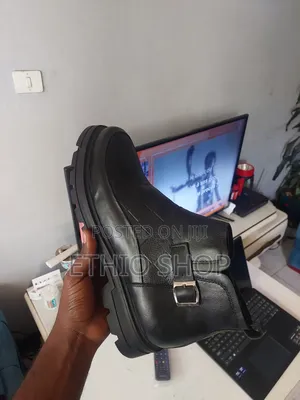 Black Men Shoes,ቆዳ