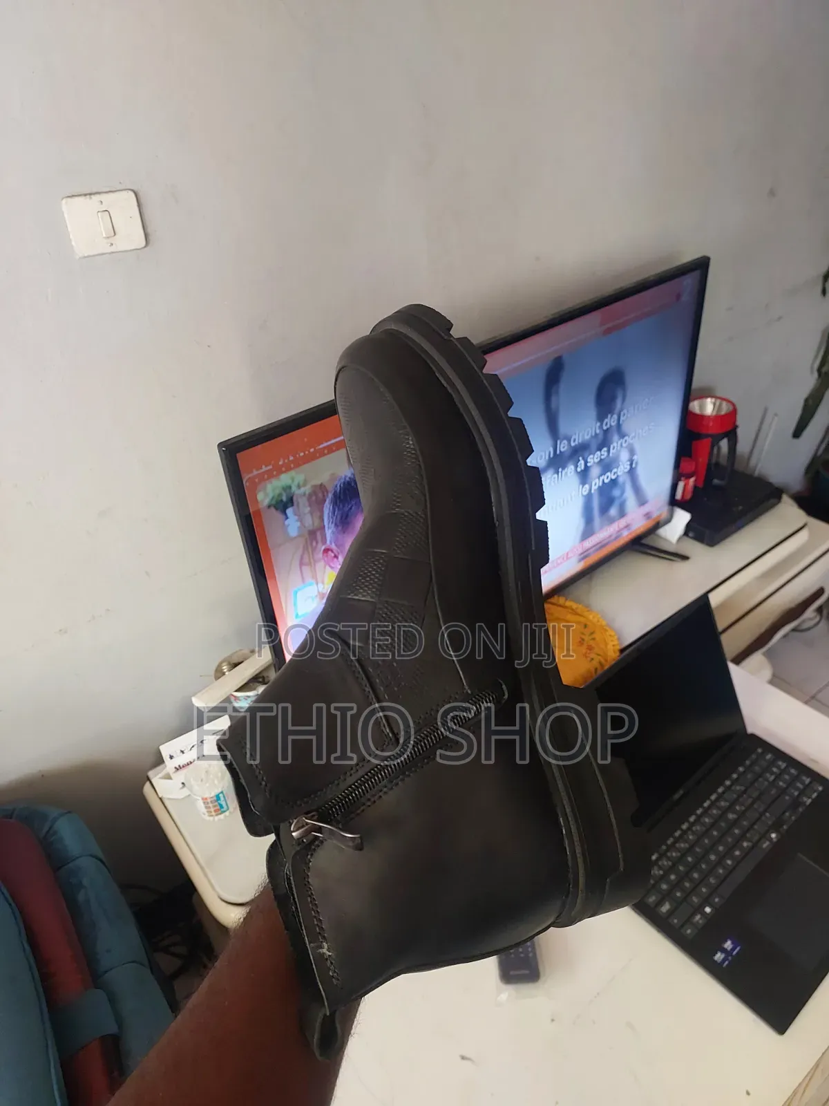 Black Men Shoes,ቆዳ