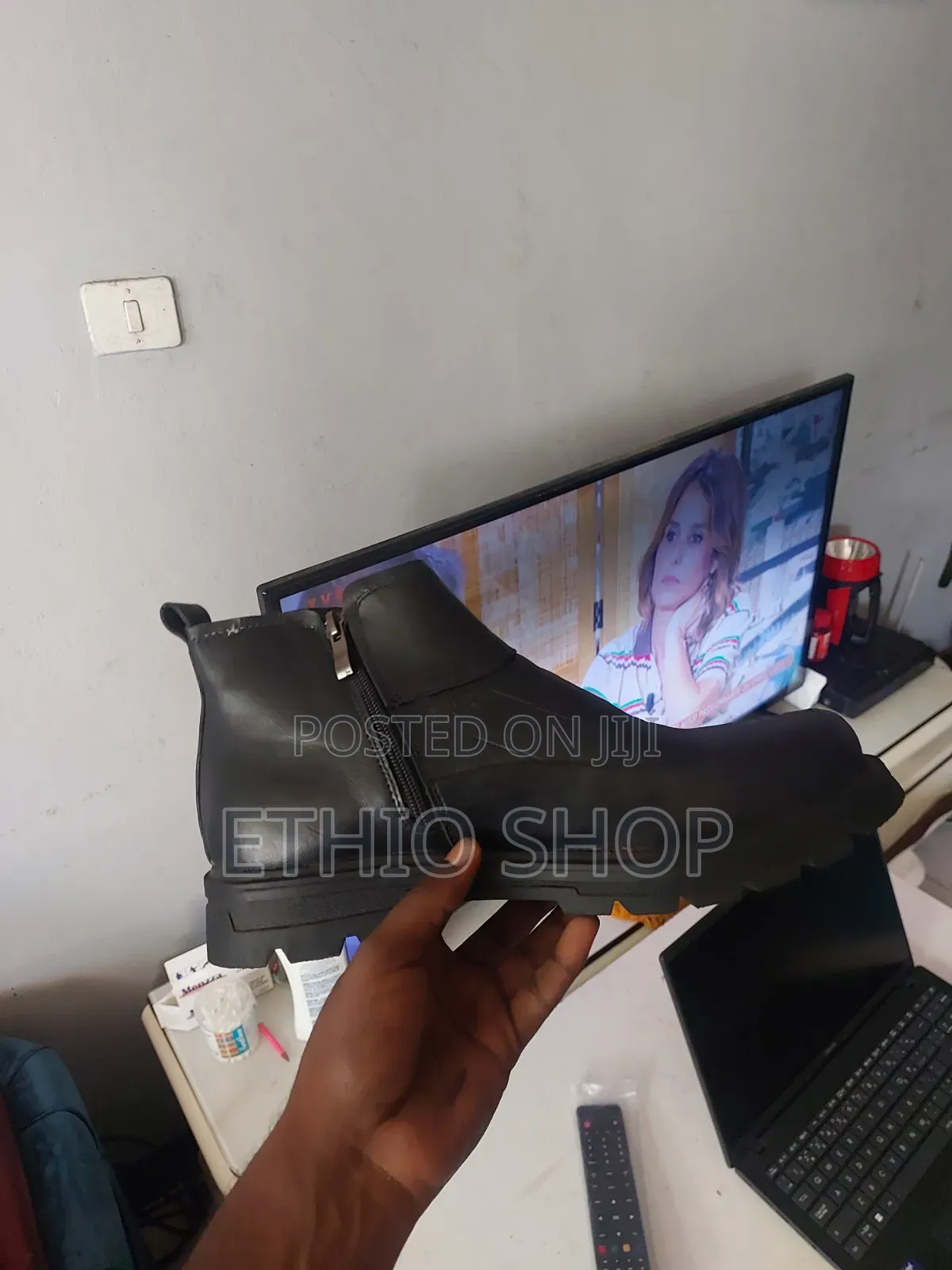 Black Men Shoes,ቆዳ