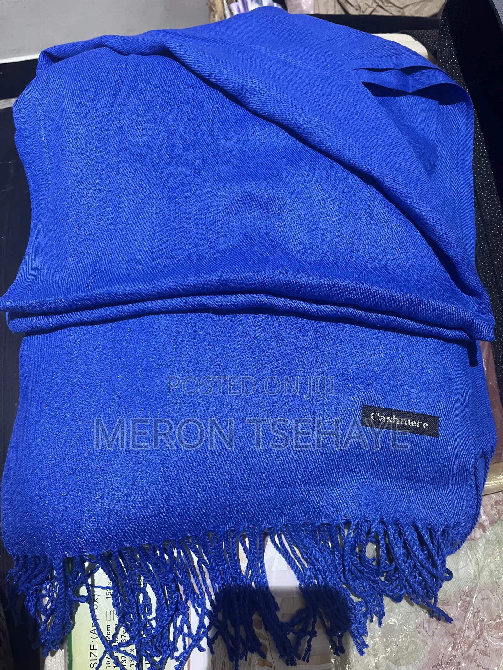 Blue Cashmere Scarf/Shawl