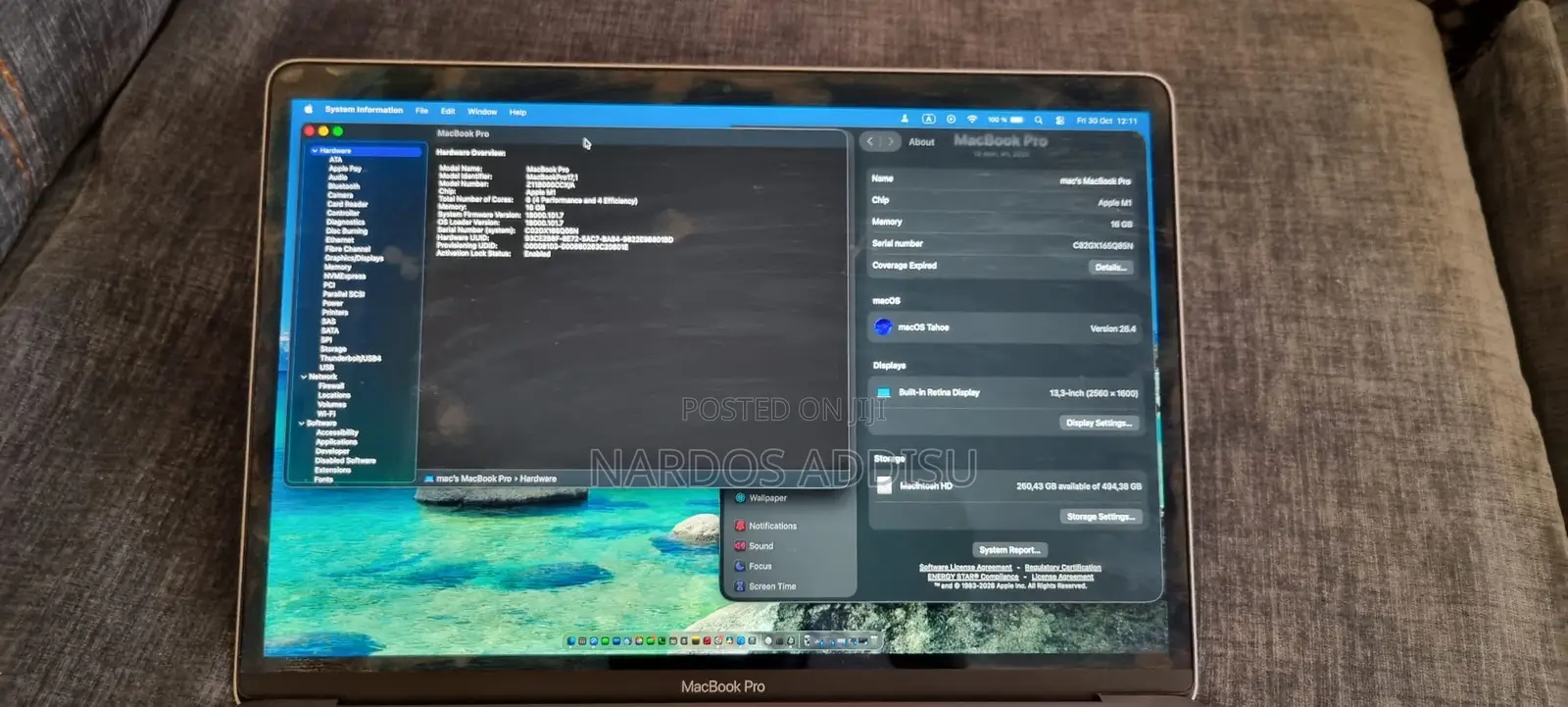 New Laptop Apple MacBook Pro 2020 M1 16GB Apple M1 SSD 512GB
