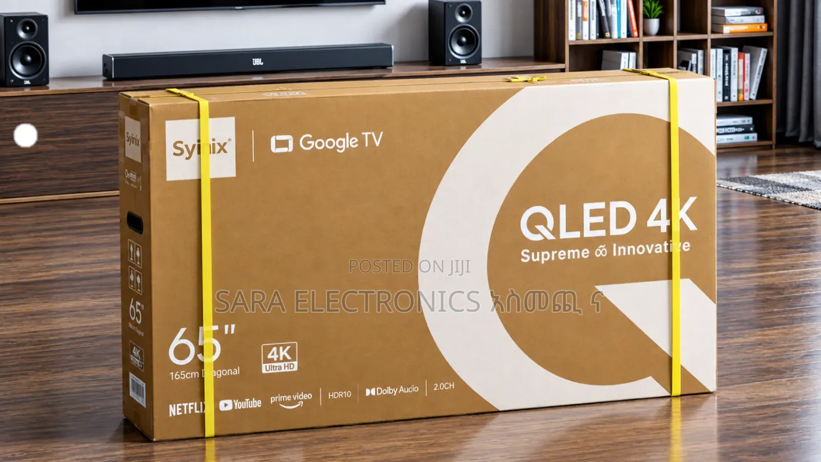 Syinix 65" Qled 4K Smart TV◈New 2026 ◈Free Delivery ◈10 Year Garranty