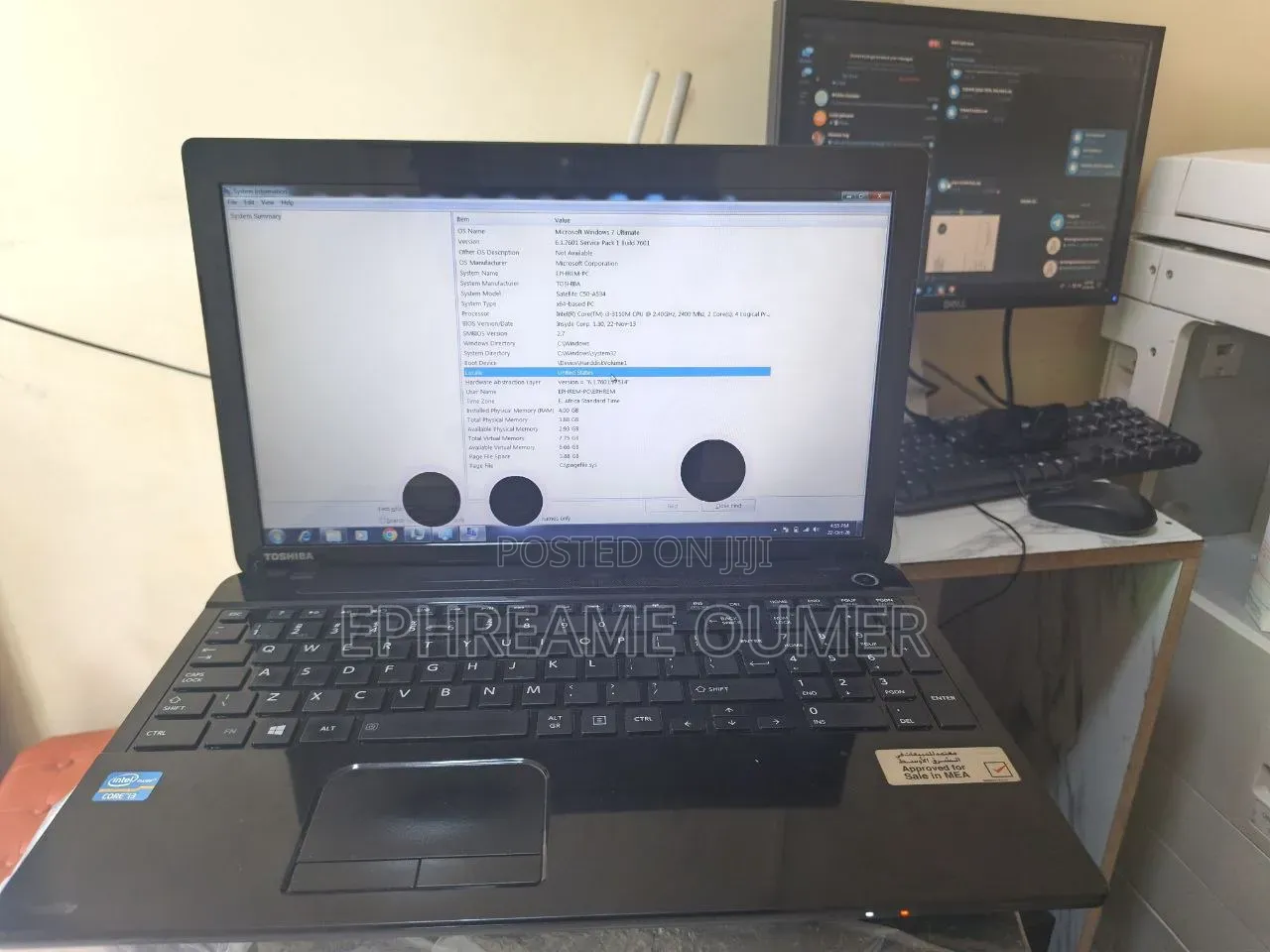 Laptop Toshiba C50 4GB Intel Core i3 HDD 500GB