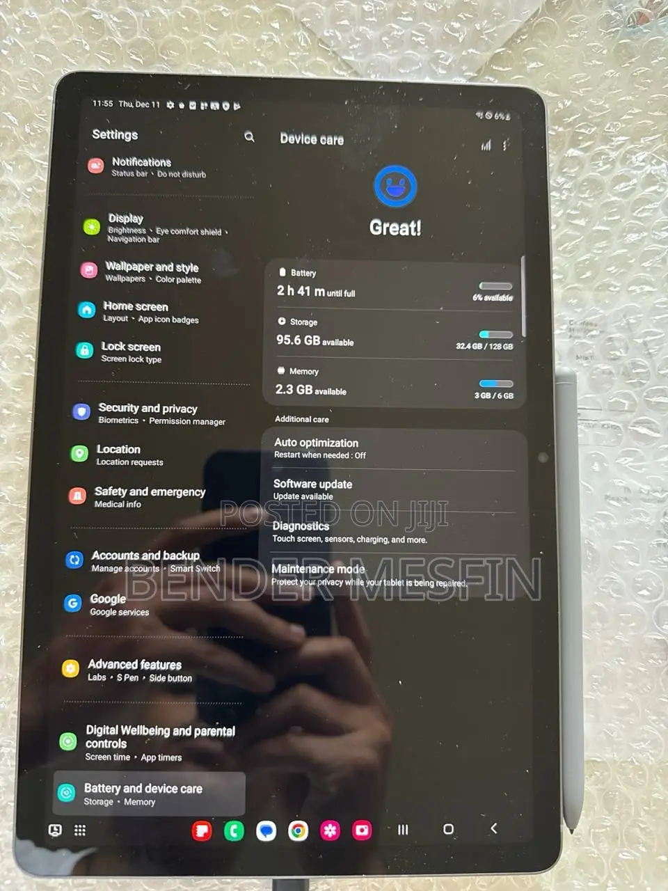 Samsung Galaxy Tab S9 FE 128 GB Black
