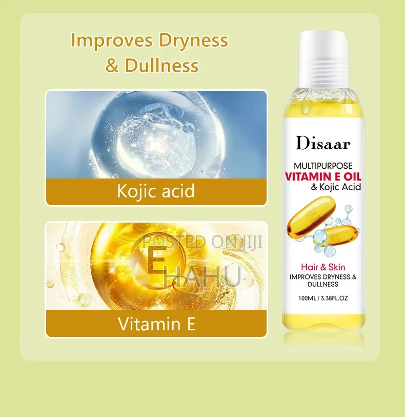 Disaar Multipurpose Vitami E Oil& Kojic Acid Hair & Skin Natural