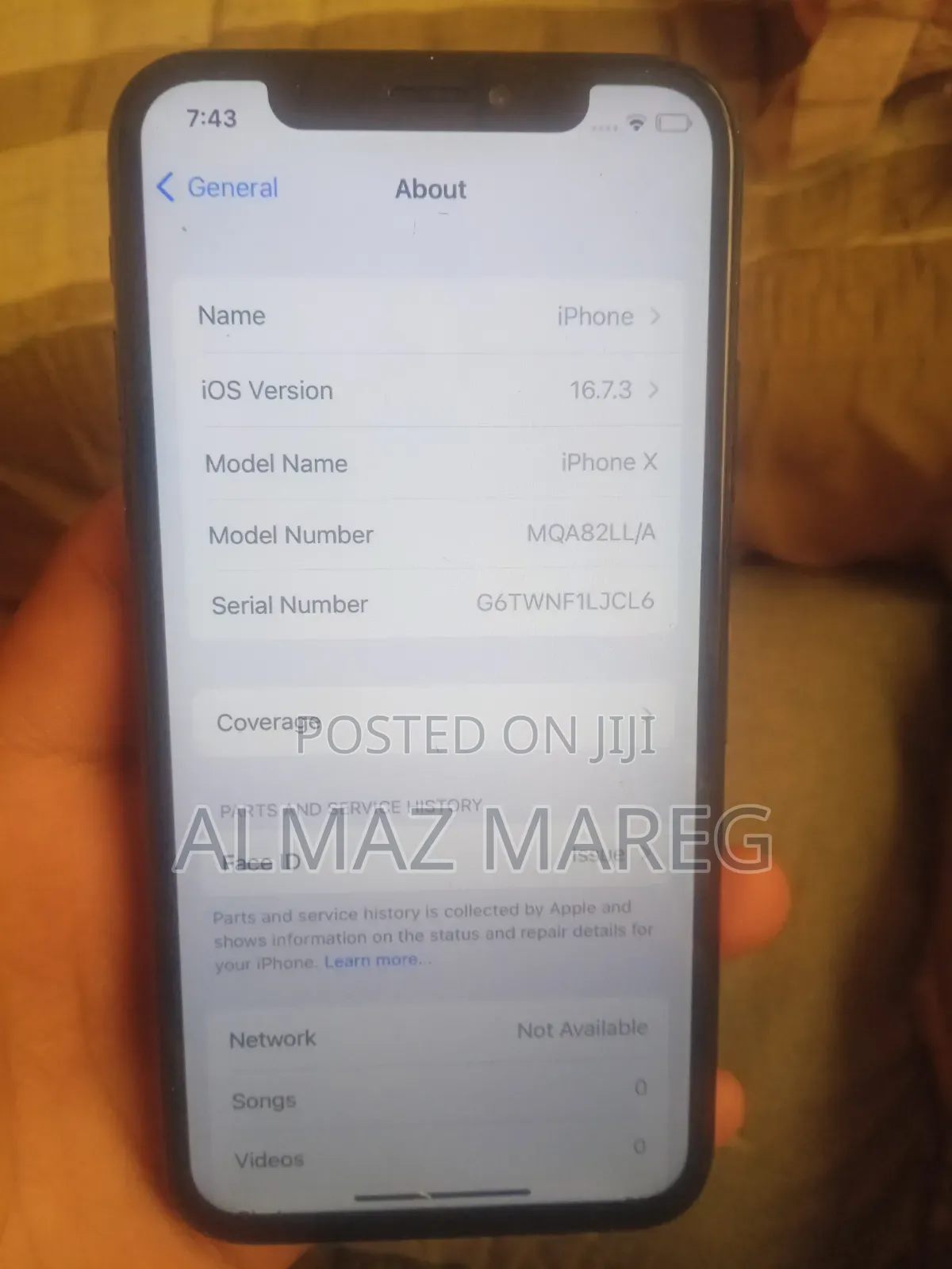 Apple iPhone X 256 GB Silver