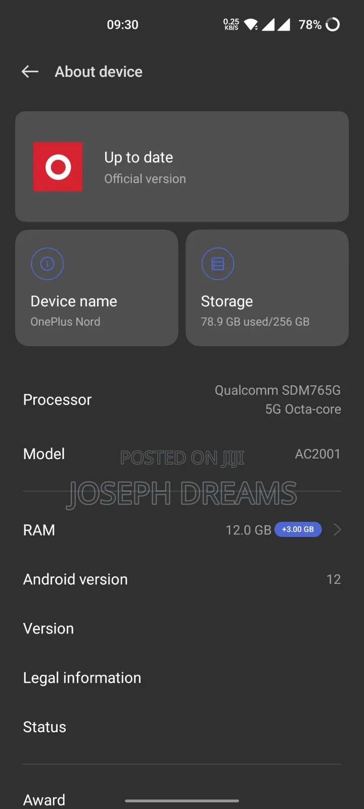 OnePlus Nord 256 GB Blue
