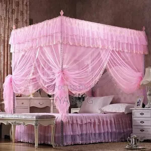 Mosquito Net Bed Canopy - Lace 4 Corner Square