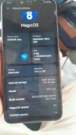 Honor X6a 128 GB Black