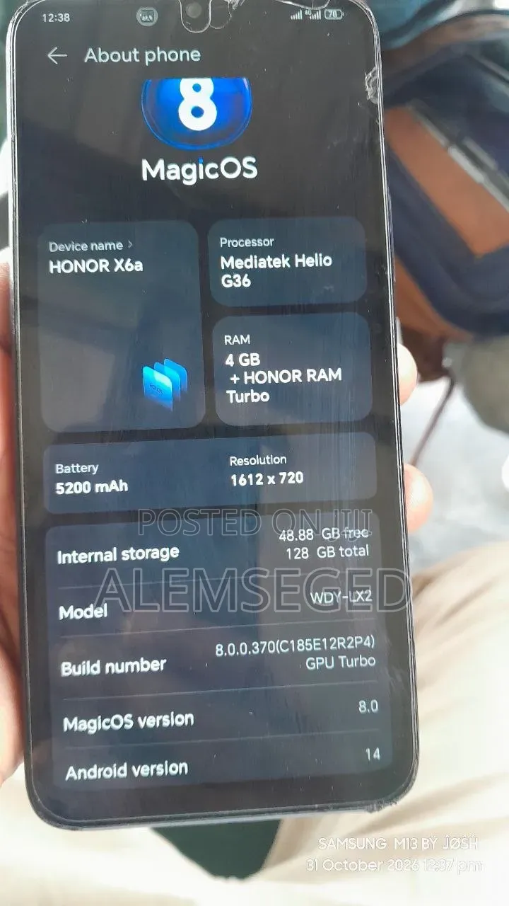 Honor X6a 128 GB Black