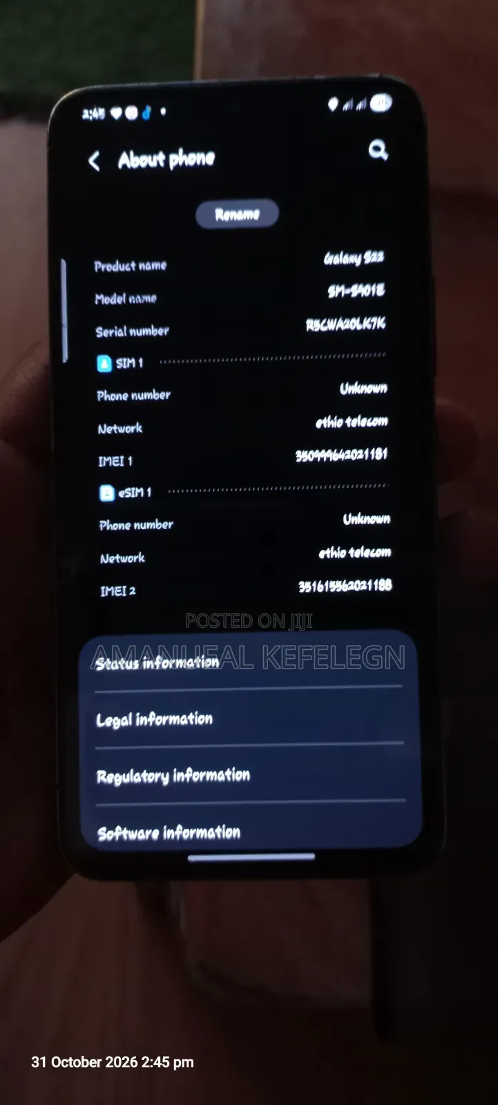 Samsung Galaxy S22 5G 128 GB Black