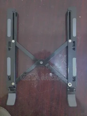 Aluminum 7-in-1 Adjustable Laptop Stand – Black በጥቁር