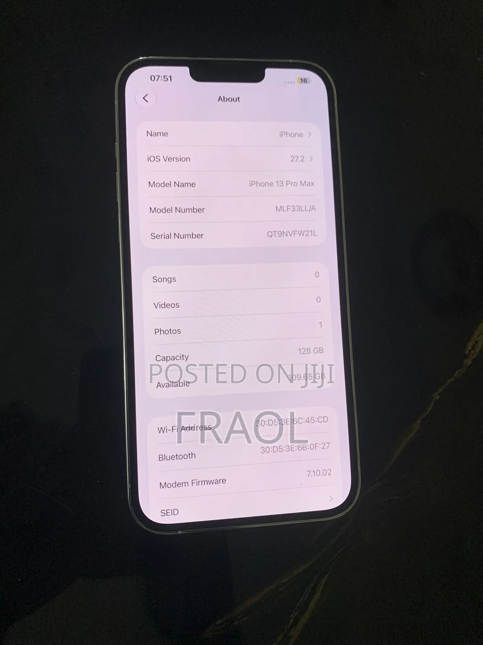 New Apple iPhone 13 Pro Max 128 GB White