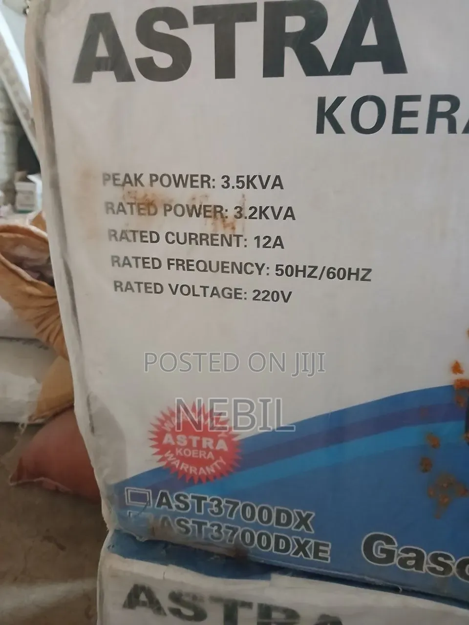 Astra Korea Generater 3kw