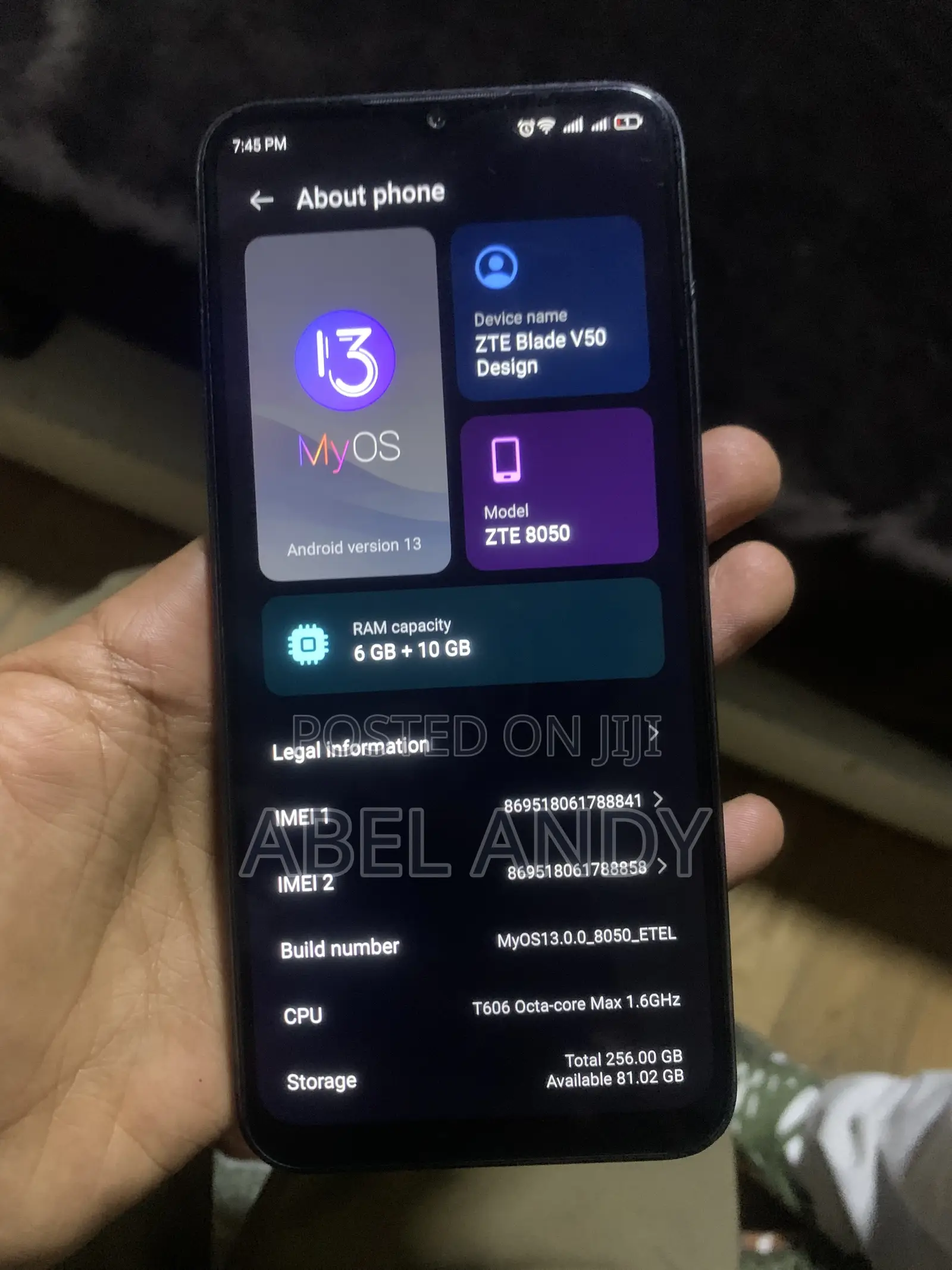ZTE Blade V50 256 GB Gray