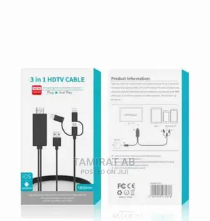 3 in 1 HDTV Cable Adaptor for Lightning, Type C, Micro Usb