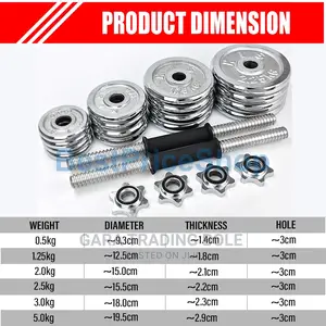 Dumbbell and Barbell 50kg Silver and Black Available