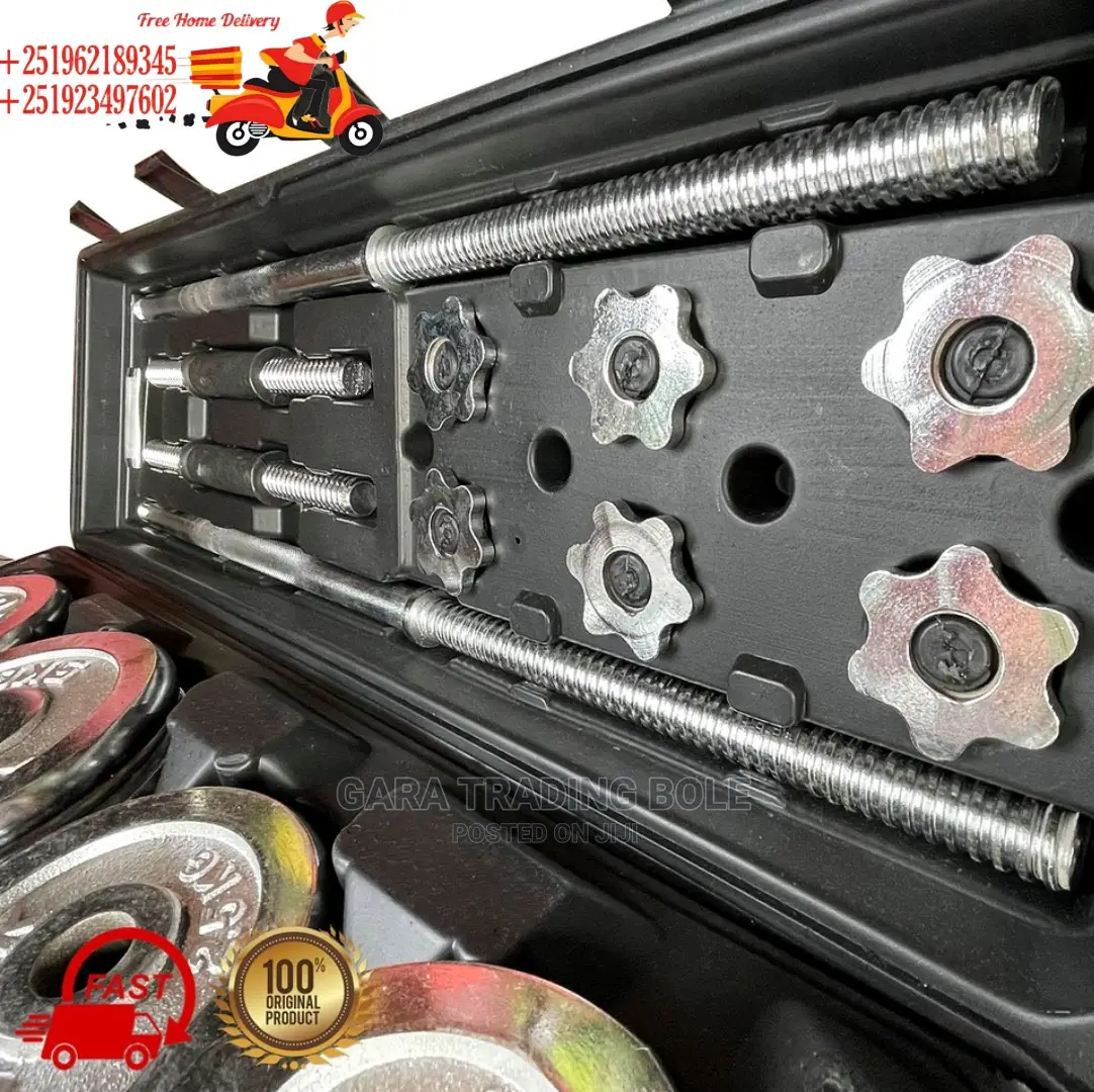 Dumbbell and Barbell 50kg Silver and Black Available