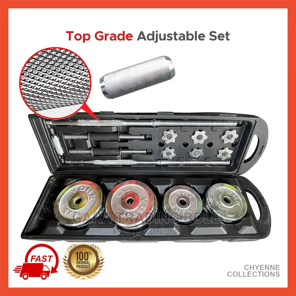 Dumbbell and Barbell 50kg Silver and Black Available